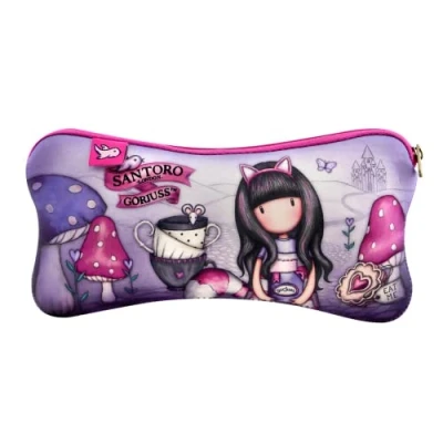 Image de Trousse d&#039;écolier Gorjuss Cheshire cat Violet (22 x 11.3 1 cm)