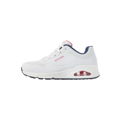 Image de Skechers Sport UNO Baskets basses, Femme, Taille: 38.5, White/navy/red Imitation cuir haute qualité