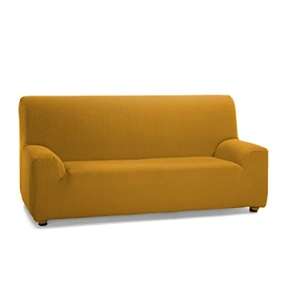 Image de Martina Home Tunez housse de canapé élastiquée 3 Places Plazas (170 220 cm) Jaune moutarde