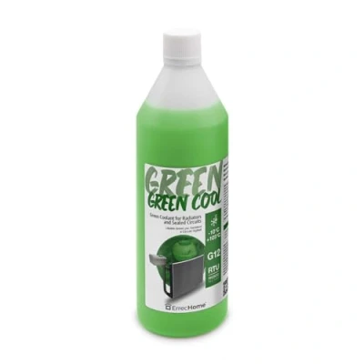 Image de Errecom Green Cool, Liquide de radiateur vert 10C, antigel G12 avec paquet d&#039;inhibiteurs à base organique OAT, Prêt l&#039;emploi, 1 Litre