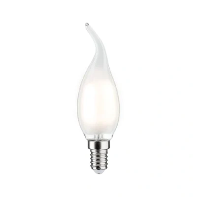 Image de Paulmann 28688 Ampoule LED à filament bougie 4,8 W Intensité variable Satin 2700 K Blanc chaud E14, Satiné