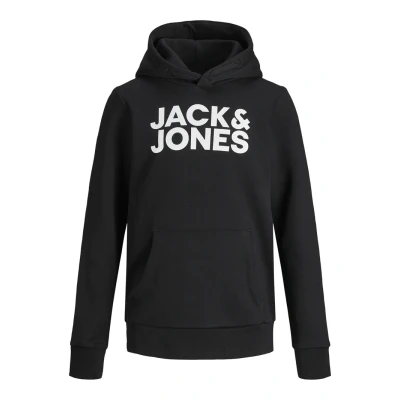 Image de Jack &amp; Jones Junior Jjecorp LOGO HOOD PLAY Sweat à capuche pour enfants, Taille: 128, Black
