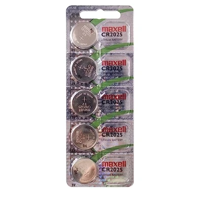 Image de Maxell CR2025 Lot de 5 piles au lithium 3 V, 170 mAh Gris