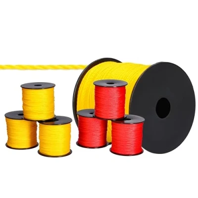Image de ToolSpace 6x Cordeau de Maçon 100m x 1.7mm 3x Jaune, Rouge Ficelle Construction, d&#039;alignement Soie polypropylène Fil Ligne Guidage, Plomb, Pavage d&#039;épaisseur Cordon Pose