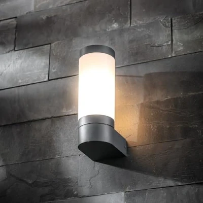 Image de CGC Lighting Applique Murale Extérieure Éclairage Diffuseur Opale Gris Foncé LED IP44 E27