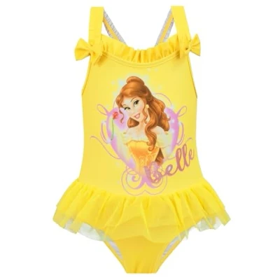 Image de Disney Maillot de Bain Une pièce Belle Princesse Filles la et Bête Jaune 5 6 Ans
