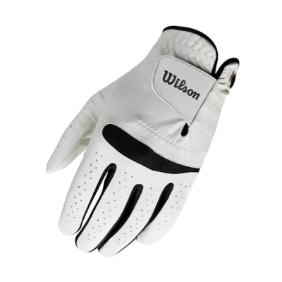 Image de Wilson WGJA00064ML Homme Gant de Golf, Taille ML, Main Gauche, MLH, Blanc, Feel Plus