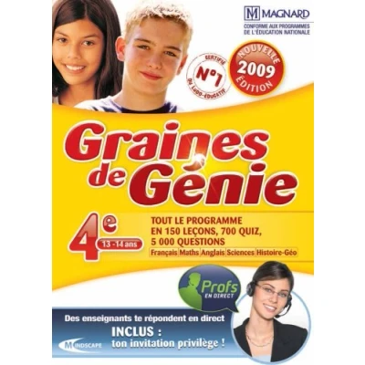 Image de GRAINES DE GENIE 4EME 2008 2009 / JEU PC DVD ROM.T