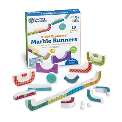 Image de Learning Resources circuits de billes STEM Explorers, jouet pédagogique STEM, construction pour les enfants 5 ans, pièces circuit adhèrent aux murs et fenêtres, 5+