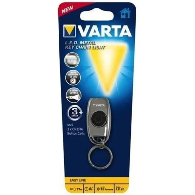 Image de Varta L.E.D. METAL KEY CHAIN LIGHT, Lampe porte clés, Chrome, LED, 15 lm, 11 m, CR2016