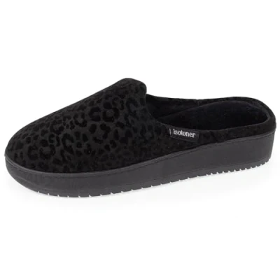 Image de Isotoner Chaussons Mules Femme Ultra Confortables à mémoire de Forme, Modernes, avec Une Semelle Plateforme 3,7 cm Noir 41