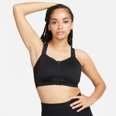 Image de Soutien gorge Nike Dri Fit Alpha Zip Front T. S AC Noir pour un maintien optimal lors de vos courses