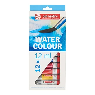 Image de Talens Art Creation Set d&#039;initiation à l&#039;aquarelle avec 12 couleurs (tubes de ml) Peinture pour adulte