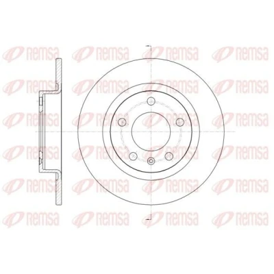 Image de REMSA 61469.00 Disque de frein Essieu arrière 264, 264 10 5 plein OPEL: Corsa D 3/5 portes, E portes