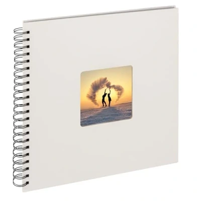 Image de walther design Fun SA 110 W Album Photo à Spirale avec Couverture Fenêtre, Chamois, 30 x cm