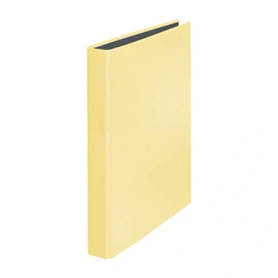 Image de Falken Classeur, couleur pastel original Fabriqué en Allemagne, mécanisme à 2 anneaux D, format A4, hauteur de remplissage : 25 mm, jaune vanille, plastique, idéal pour le bureau et l&#039;école