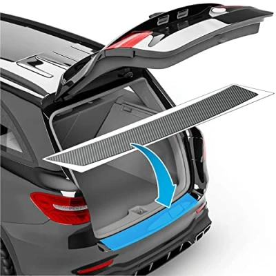 Image de uProtect Film Protection Seuil de Coffre Voiture Ensemble Complet pour Opel Mokka X A J13 I 2016 2019 Pare Choc Arriere Carbonique Autocollant