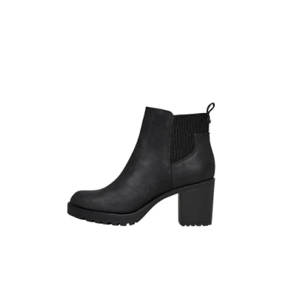 Image de Only Women Chelsea Boots with Heel Ankle Shoes Bootie Without Closure ONLBARBARA, Couleurs:Noir, Size:38 EU