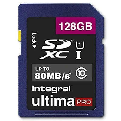 Image de Integral 128GB SDXC UltimaPro 128Go UHS I Class 10 mémoire Flash mémoires (SDXC, I, 10, 0 70 C, Ampoule, exFAT)
