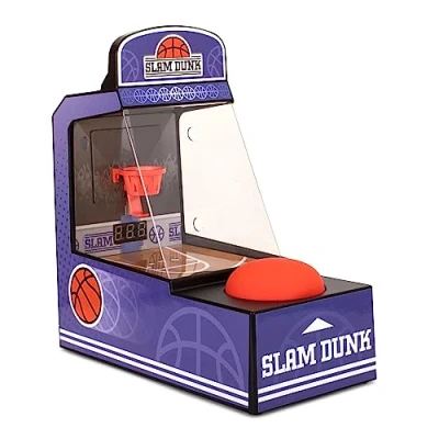 Image de Retro Mini Arcade Basketball Game, Desktop Machine, Portable Tabletop Game with Score Counter, Hoop, Great Gifts for Men, Birthday Presents Him ThumbsUp!