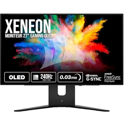 Image de Corsair XENEON 27QHD240 Moniteur de Jeu OLED 27 Pouces 2560 x 1440, 240Hz, 1ms, FreeSync Premium, HDR10, DisplayPort, HDMI, USB C