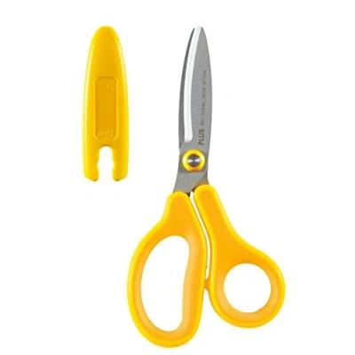 Image de Plus Japan SC 145ML 35 065 YELLOW Fitcut Curve Kids Ciseaux Fluorine anti adhérent main gauche Jaune