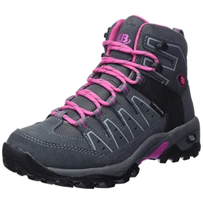 Image de Brütting Femme Mont Pinos High Chaussures de Course Cross, Anthracite, Rose, 40 EU