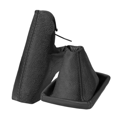 Image de L &amp; P Car Design Soufflet de levier frein à main compatible avec Opel Astra H année construction 2004 2010 en cuir véritable