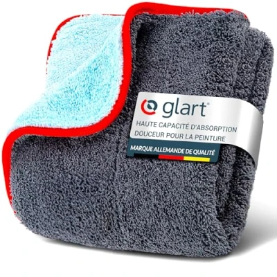 Image de Glart 471PP chiffon en microfibres, microfibres pour l&#039;entretien des voitures, vitres, du cockpit, à polir et sécher, 60x40 cm