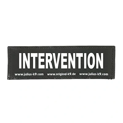 Image de JULIUS K 9 Intervention Lot de 2 Patchs interchangeables Noir Taille L