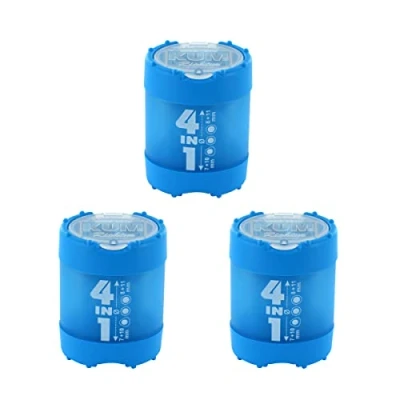Image de KUM AZ1028316 B Taille crayon avec réservoir 4in1 bleu, 3 pièces, fermeture Click Clack, en plastique
