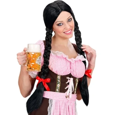 Image de Widmann perruque Gretel avec tresses, à cheveux longs, artificiels, fête populaire, de la bière