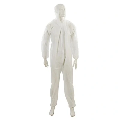 Image de Silverline 656617 Combinaison jetable blanche avec capuche L 128 cm