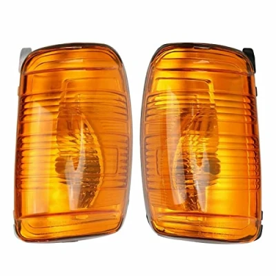 Image de GSRECY Clignotant de rétroviseur portière ambré/transparent compatible avec Ford Transit MK8 à partir 2014 (paire lentille ambrée)