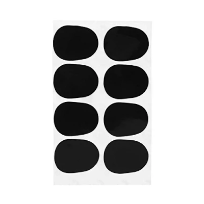 Image de 8Pcs Sax Embouchure Patch Pad 0.3/0.5/0.8mm Patches Pads Coussins pour Clarinette et Alto Ténor Soprano Saxophone(0.3mm Big Oval Noir)