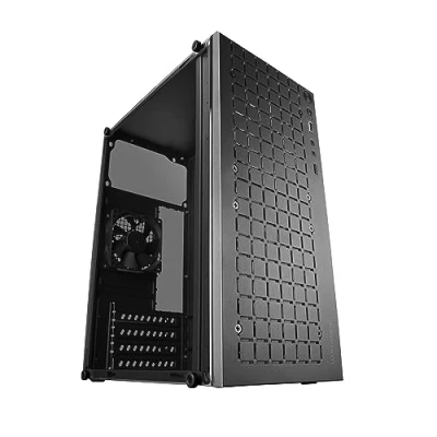 Image de Mars Gaming MC 1000, Boîtier Compact MicroATX, Design Frontal Metal Mesh, Fenêtre Latérale Intégrale, 1x Ventilateur FDB 80mm Ultra Silencieux, Noir