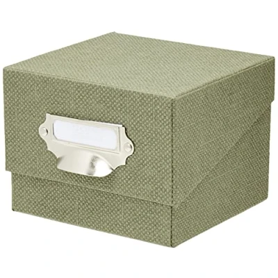 Image de Rössler Papier 1325452670 S.O.H.O. Boîte de rangement pour photos, avec étiquette inscriptible, Special Line, Sage, 1 pièce