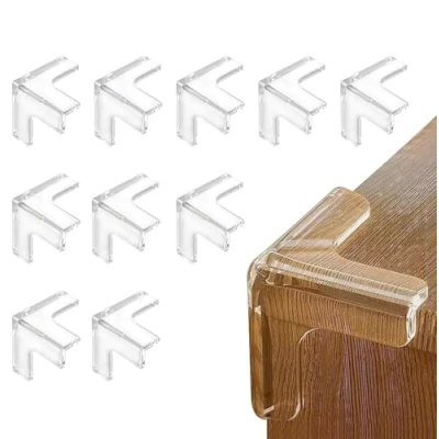 Image de HoneyHolly Coin De Table Protection Bebe, 10 Pièces Doux Table, Forte Adhérence Transparent, Angle Convient aux Berceau, Cheminée, Coins