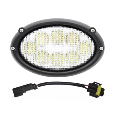 Image de Hooma 40W Phare de Travail LED Tracteur Ovale 12V 24V Agricole Compatible avec Challenger/Fendt/Gleaner/Massey Ferguson Moissonneuses Batteuses (Avec Connecteur)