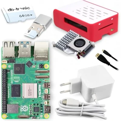 Image de db tronic Kit de démarrage Raspberry Pi 5 avec 8 Go, refroidissement actif, RP5 8GB COOLER