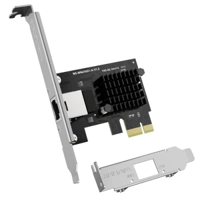Image de WAVLINK 2.5G Base T PCIe Network Card, 2500/1000/100Mbps PCI Express Ethernet Adapter with RTL8125B, NIC for Windows 11/10/8/8.1/7 &amp; Linux Low Profile Bracket