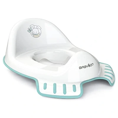 Image de BABYLON siège WC Flipper pot toilette bebe Antidérapant bébé, abatant de wc, lunette avec poignée et crochet, pour enfant, réducteurs toilettes,blanc