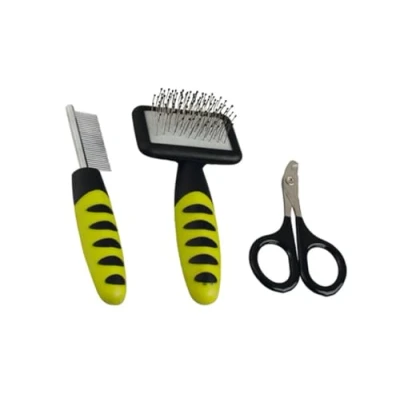 Image de Karlie Flamingo 1030209 Care comb, 12 x 6 cm, green/black
