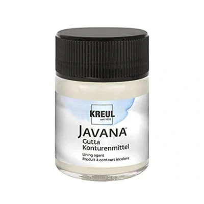 Image de Kreul 813050 Javana Gutta Pot, Contours incolores à Peindre sur Soie, prêt l&#039;emploi, Lavable, Multicolor, 50 ml (Lot de 1), Set Pièces
