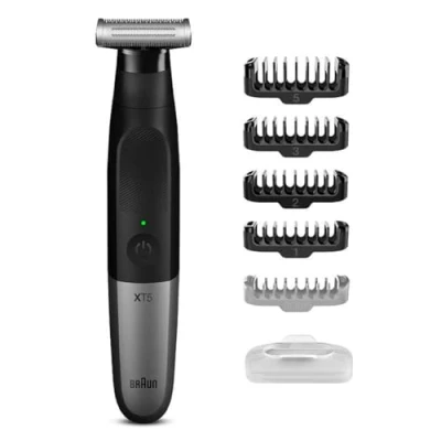Image de Tondeuse hybride Braun Series X XT5100 Pour visage et corps avec lame flexible 4D, étanche, 5 sabots