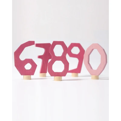 Image de Decorative Figure Set Numbers 6 9 &amp; 0 Pink