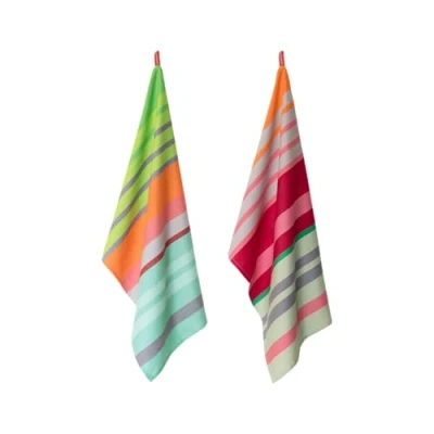 Image de Remember Lot de 2 torchons Cuisine 100% Coton Extra absorbants et Non Pelucheux au Design coloré pour Un Usage Quotidien (50 x 70 cm)