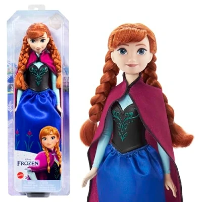 Image de Disney La Reine des Neiges Anna Poupée avec habillage et accessoires