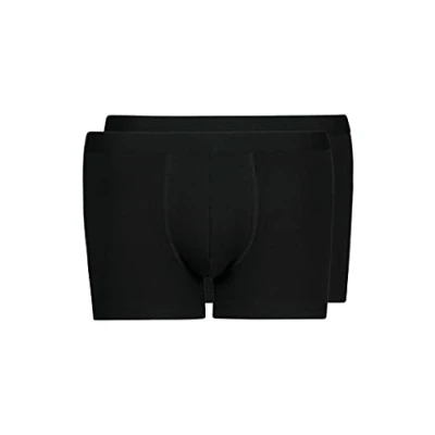 Image de HUBER Marc Pant 2er Pack Shorty, Noir, L (Lot de 2) Homme