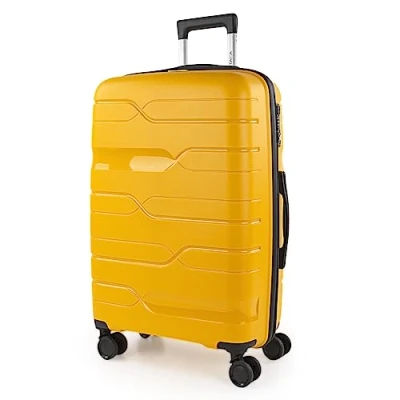 Image de ITACA Valise Moyenne Soute Avion Rigide 4 roulettes De Voyage Résistante en Polypropylène Ultra Légère avec Verrouillage TSA 760360, Jaune